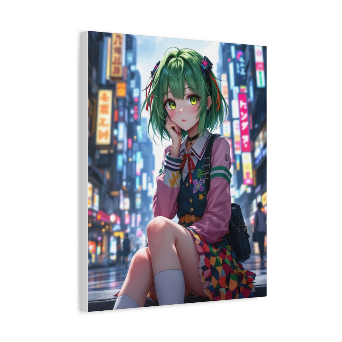 Anime Erotic Wall Art, Cyber Punk Anime Girl, Fantasy Print Canvas, HQ - Image 6