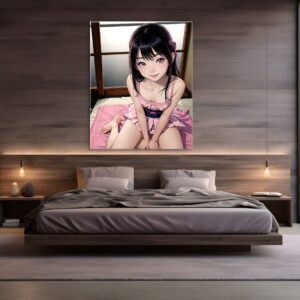 Wall Art, Anime  Erotic Canvas, Nude Anime Girl Japanese Inspired Style, Living Room Bedroom Kitchen Hotels HQ