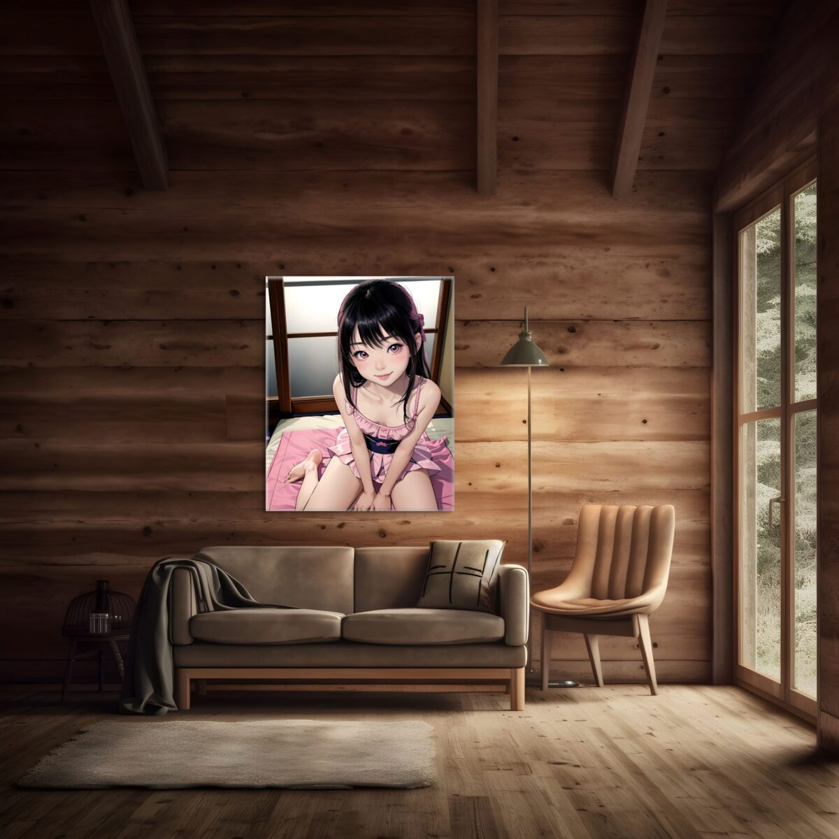 Wall Art, Anime  Erotic Canvas, Nude Anime Girl Japanese Inspired Style, Living Room Bedroom Kitchen Hotels HQ - Image 3
