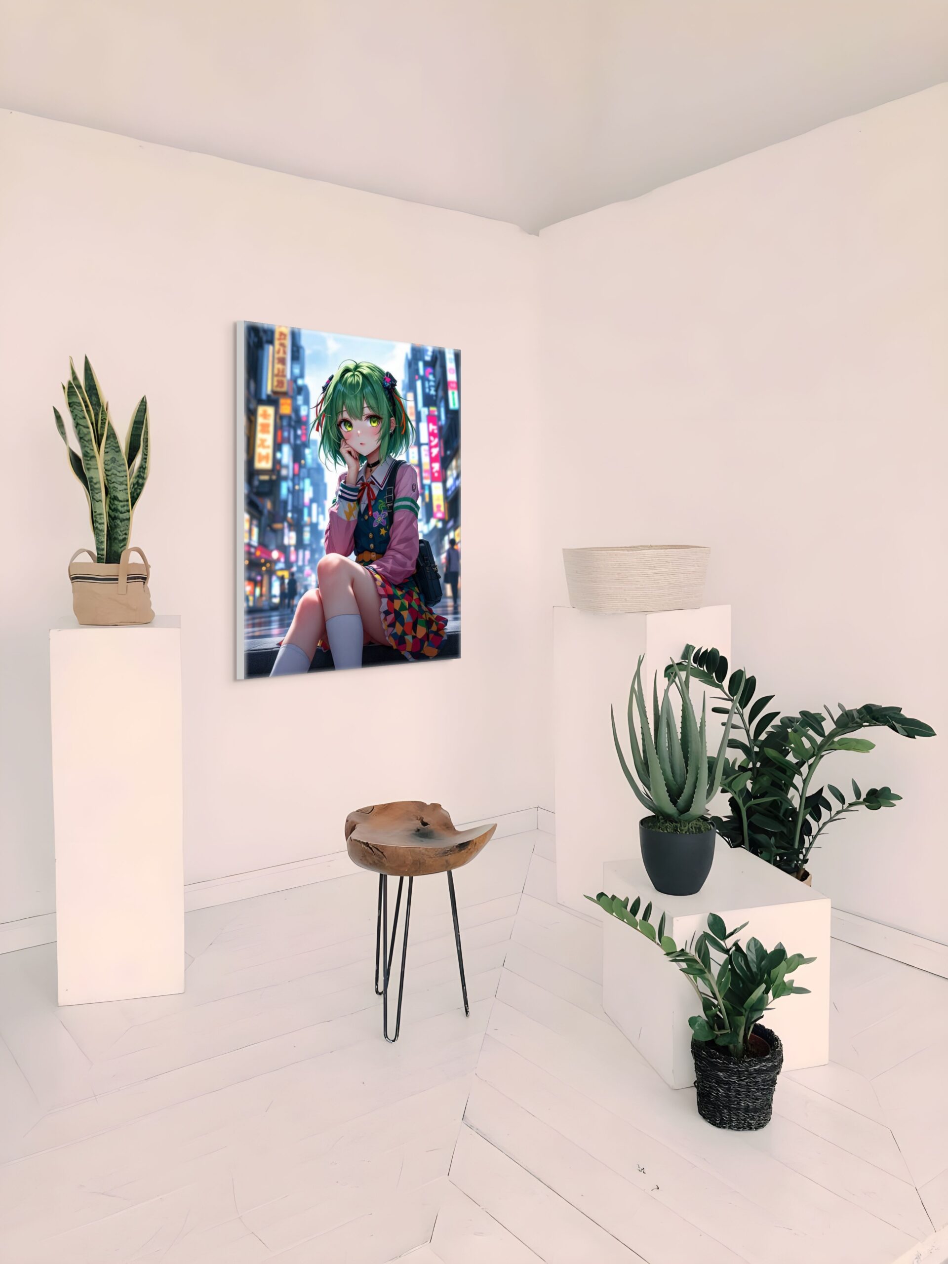 Anime Erotic Wall Art, Cyber Punk Anime Girl, Fantasy Print Canvas, HQ - Image 3