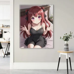Anime Cute Girl, Erotic Anime Art, Fantasy Print Canvas, Bedroom Living Room Hotels HQ - Image 3