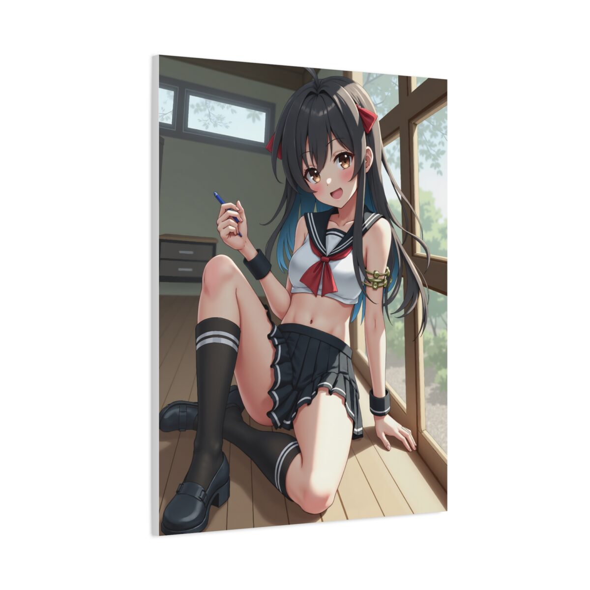 Anime Erotic Art, School Girl Japanese Inspired, Fantasy Wall Print Canvas, HQ - Image 7