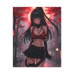 Anime Erotic Art, Dark Japanese Inspired Erotic Print Canvas, Fantasy Art, HQ - Image 9