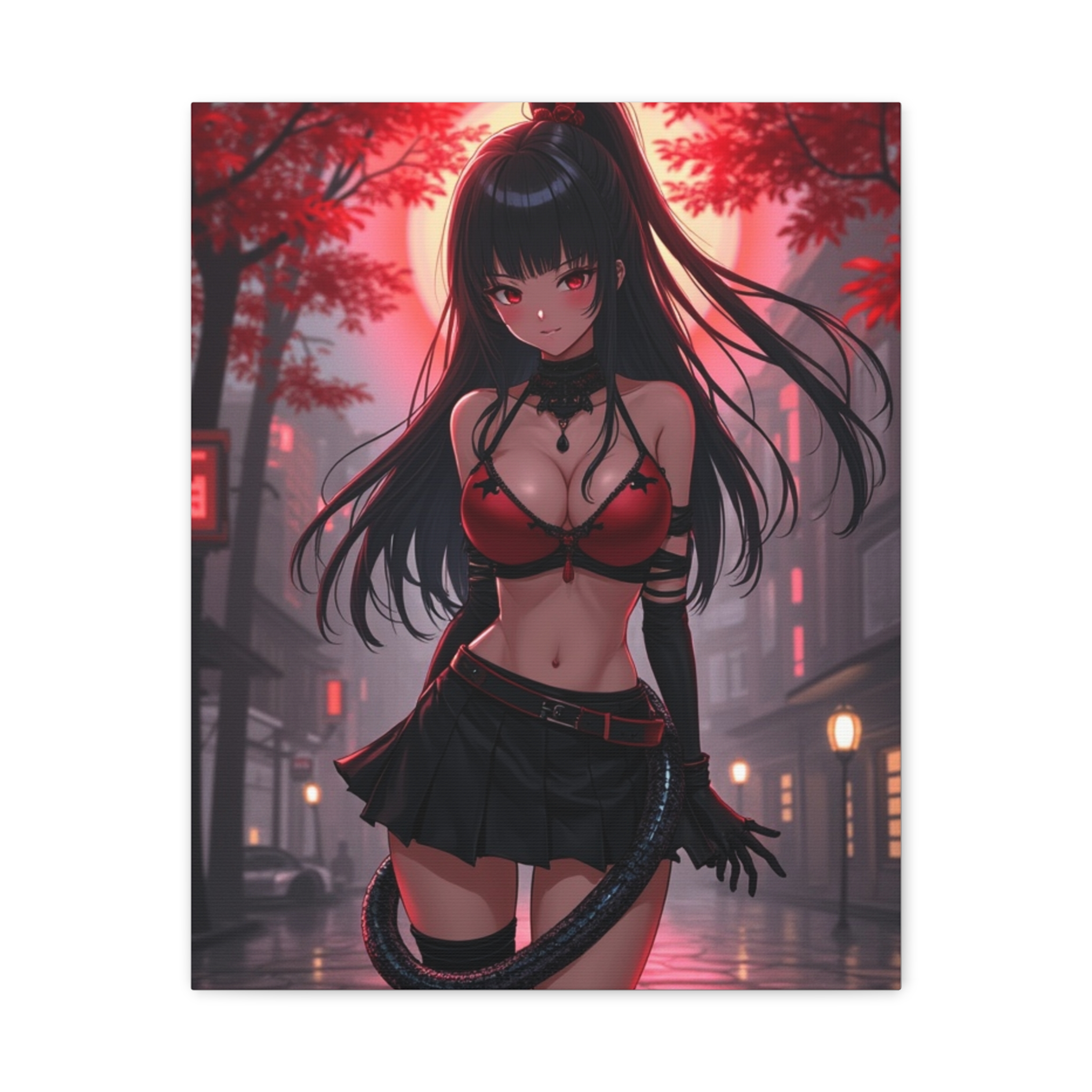 Anime Erotic Art, Dark Japanese Inspired Erotic Print Canvas, Fantasy Art, HQ - Image 9