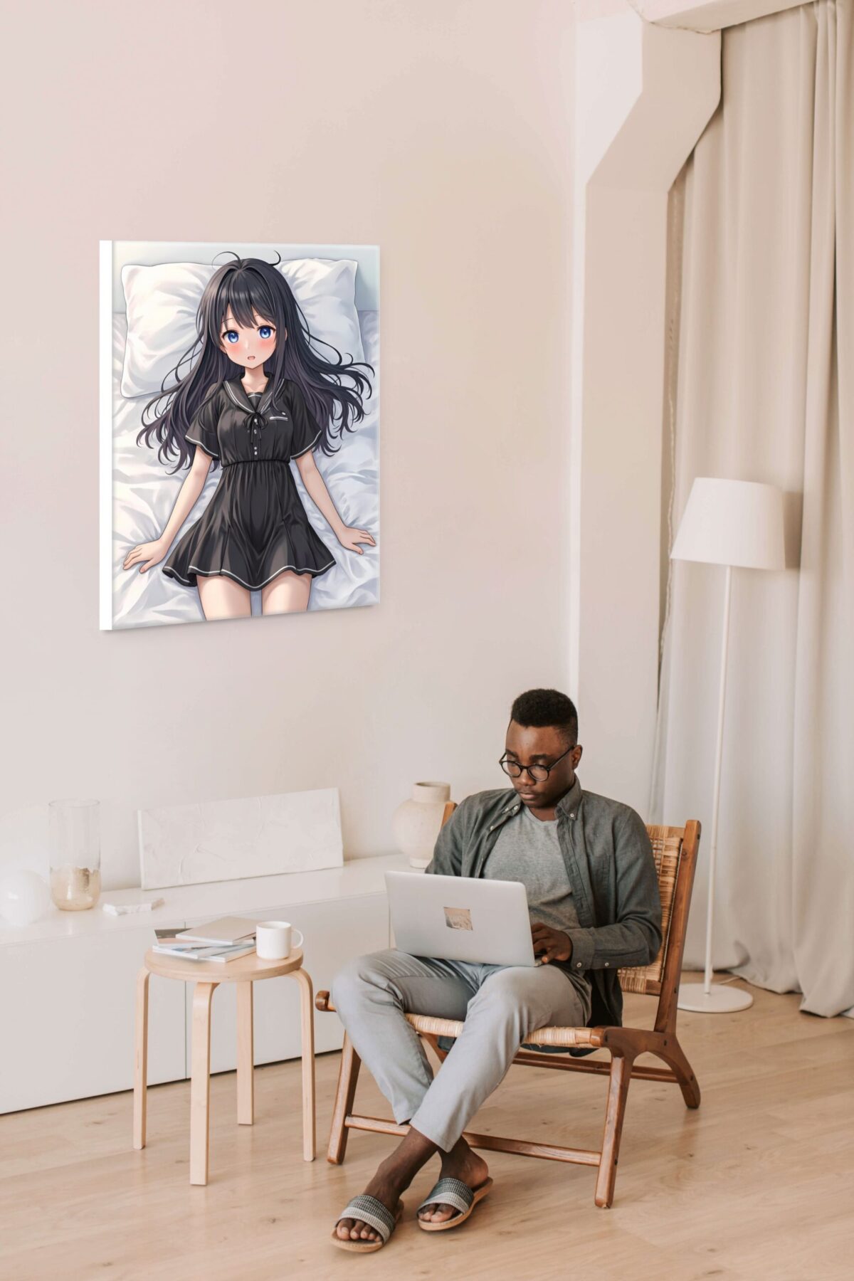 Anime Erotic Wall Art, Anime Waifu Girl , Japanese Inspired, Fantasy Print Canvas, HQ - Image 2