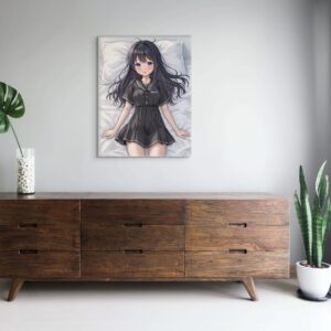 Anime Erotic Wall Art, Anime Waifu Girl , Japanese Inspired, Fantasy Print Canvas, HQ - Image 3
