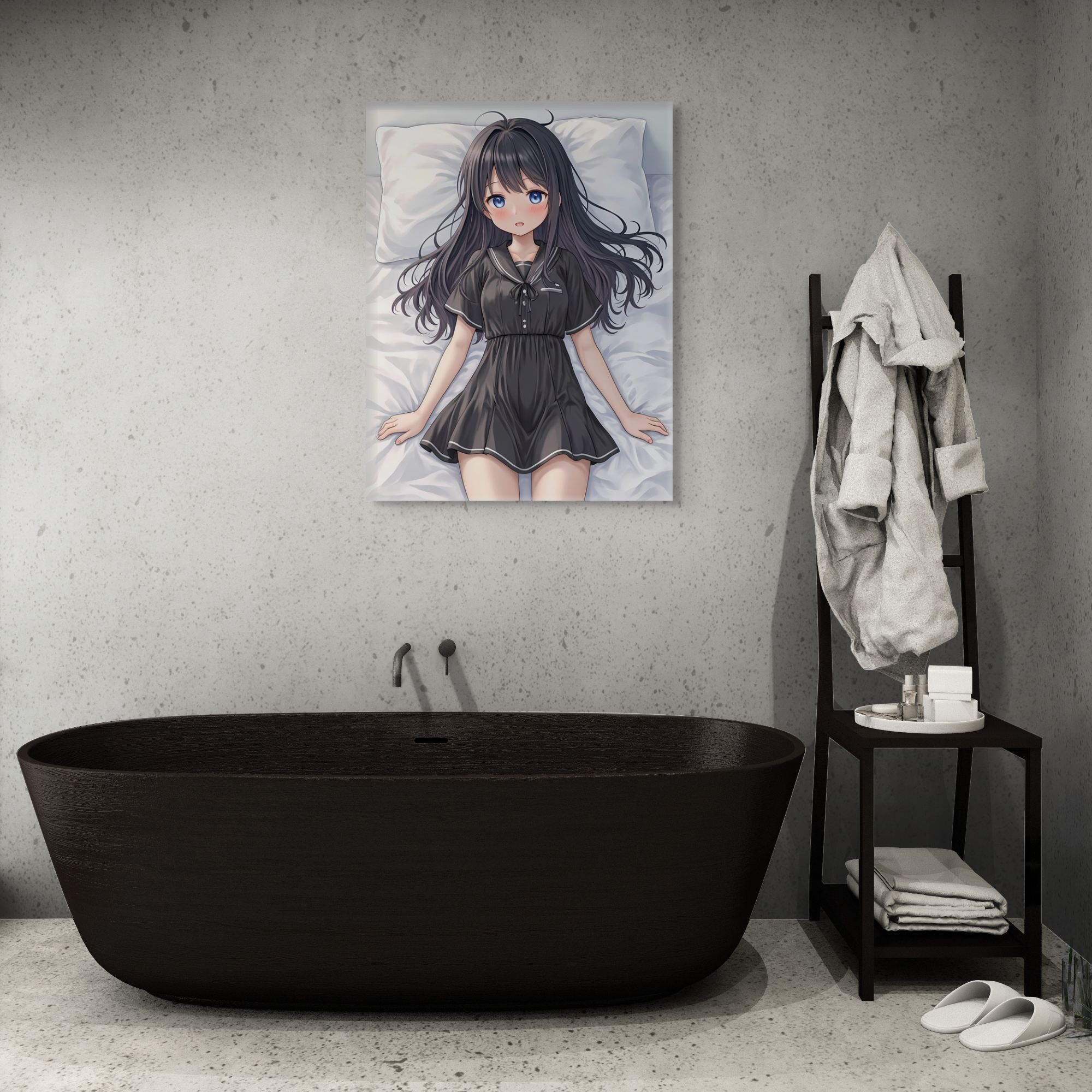 Anime Erotic Wall Art, Anime Waifu Girl , Japanese Inspired, Fantasy Print Canvas, HQ - Image 4