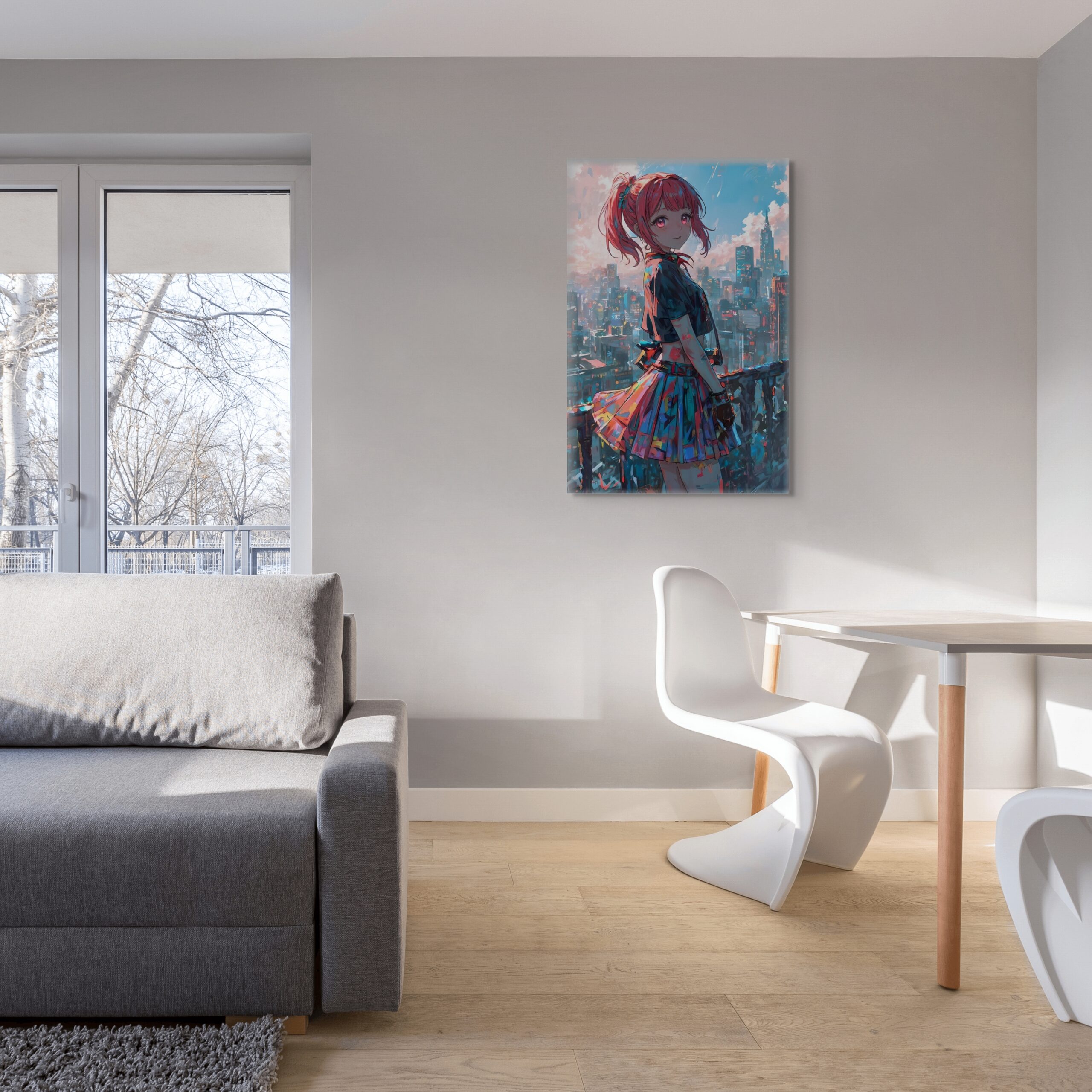 Anime Waifu CyberPunk Art, Fantasy Print Canvas, HQ - Image 3