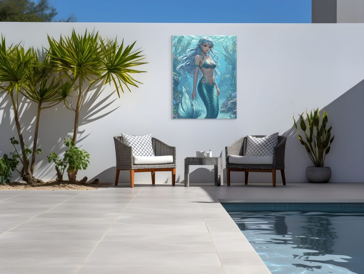 Anime Erotic Mermaid Girl Art, Fantasy Print Canvas, HQ - Image 3