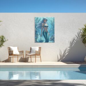 Anime Erotic Mermaid Girl Art, Fantasy Print Canvas, HQ - Image 2