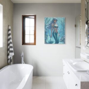 Anime Erotic Mermaid Girl Art, Fantasy Print Canvas, HQ - Image 4