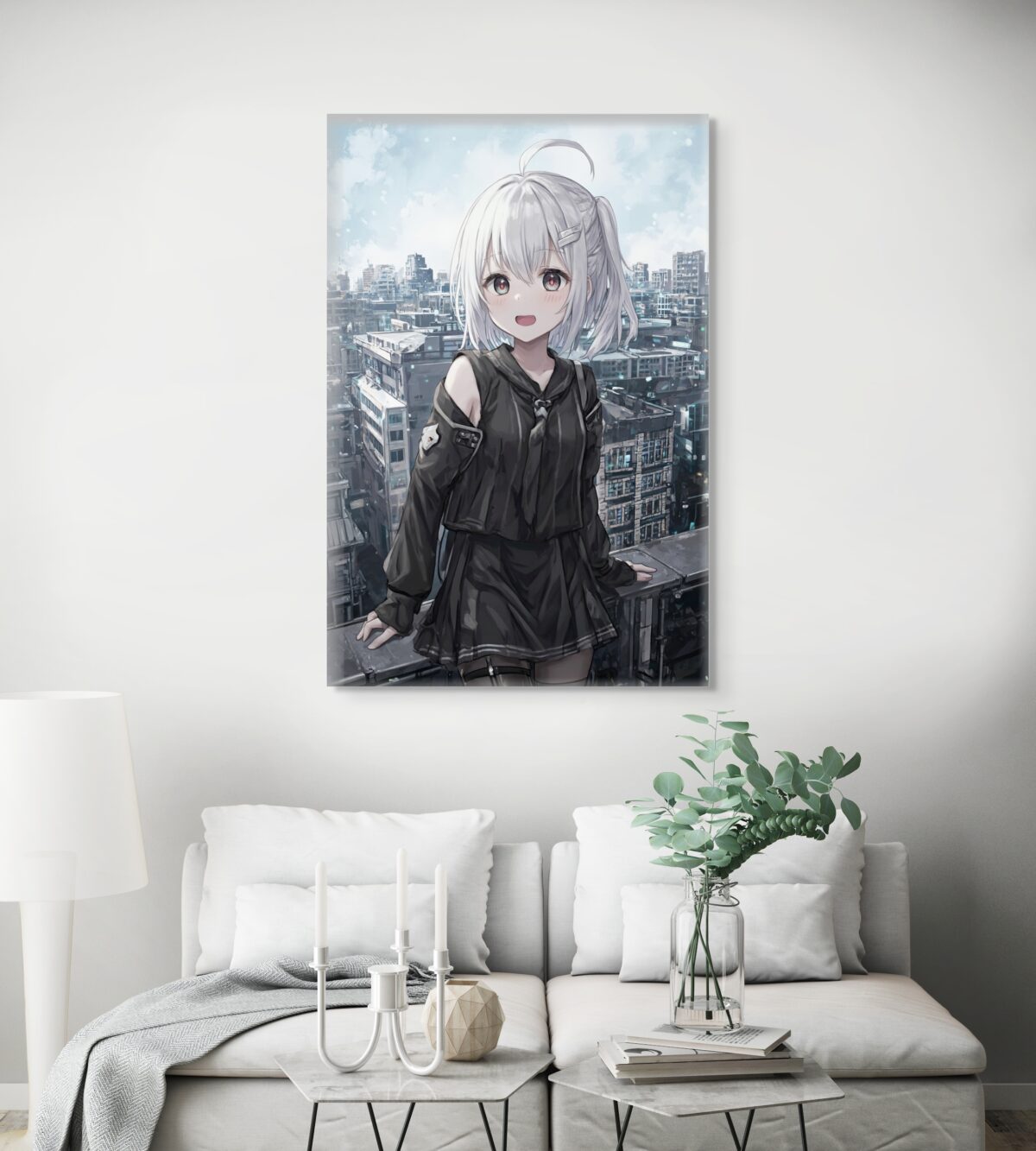 Anime Erotic Art ,Cyberpunk Wall Art, Anime Waifu Print Canvas, HQ - Image 1