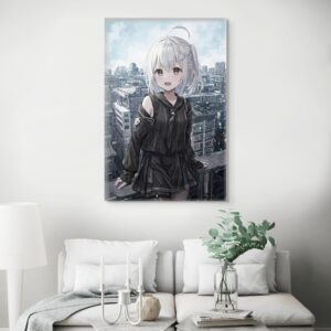Anime Erotic Art ,Cyberpunk Wall Art, Anime Waifu Print Canvas, HQ