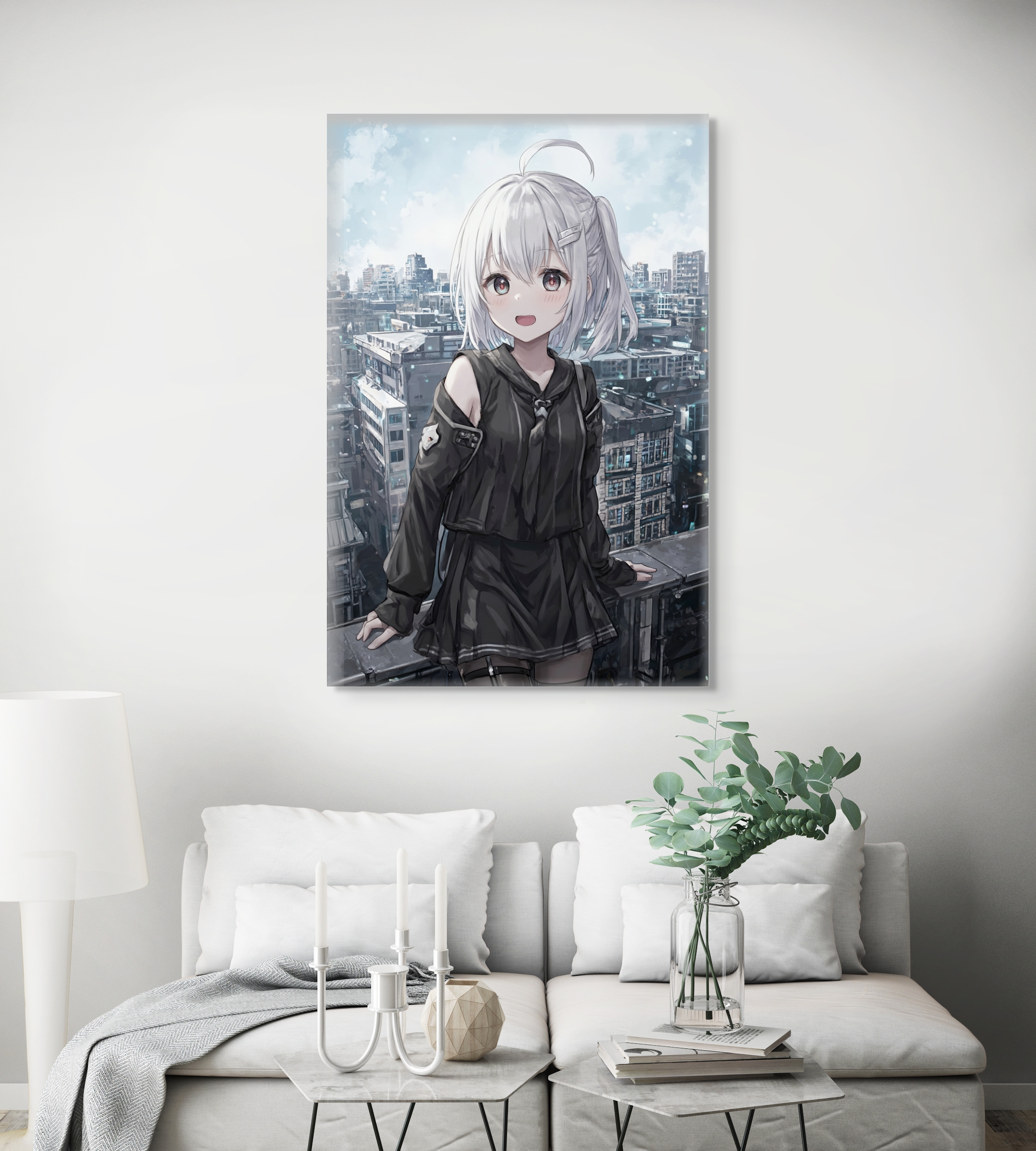 Anime Erotic Art ,Cyberpunk Wall Art, Anime Waifu Print Canvas, HQ - Image 1