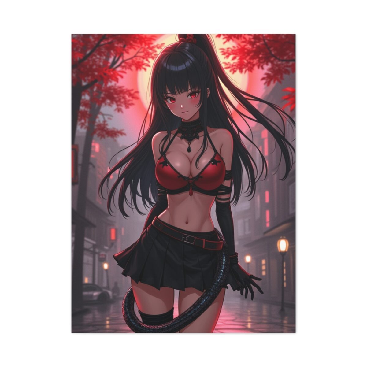 Anime Erotic Art, Dark Japanese Inspired Erotic Print Canvas, Fantasy Art, HQ - Image 10