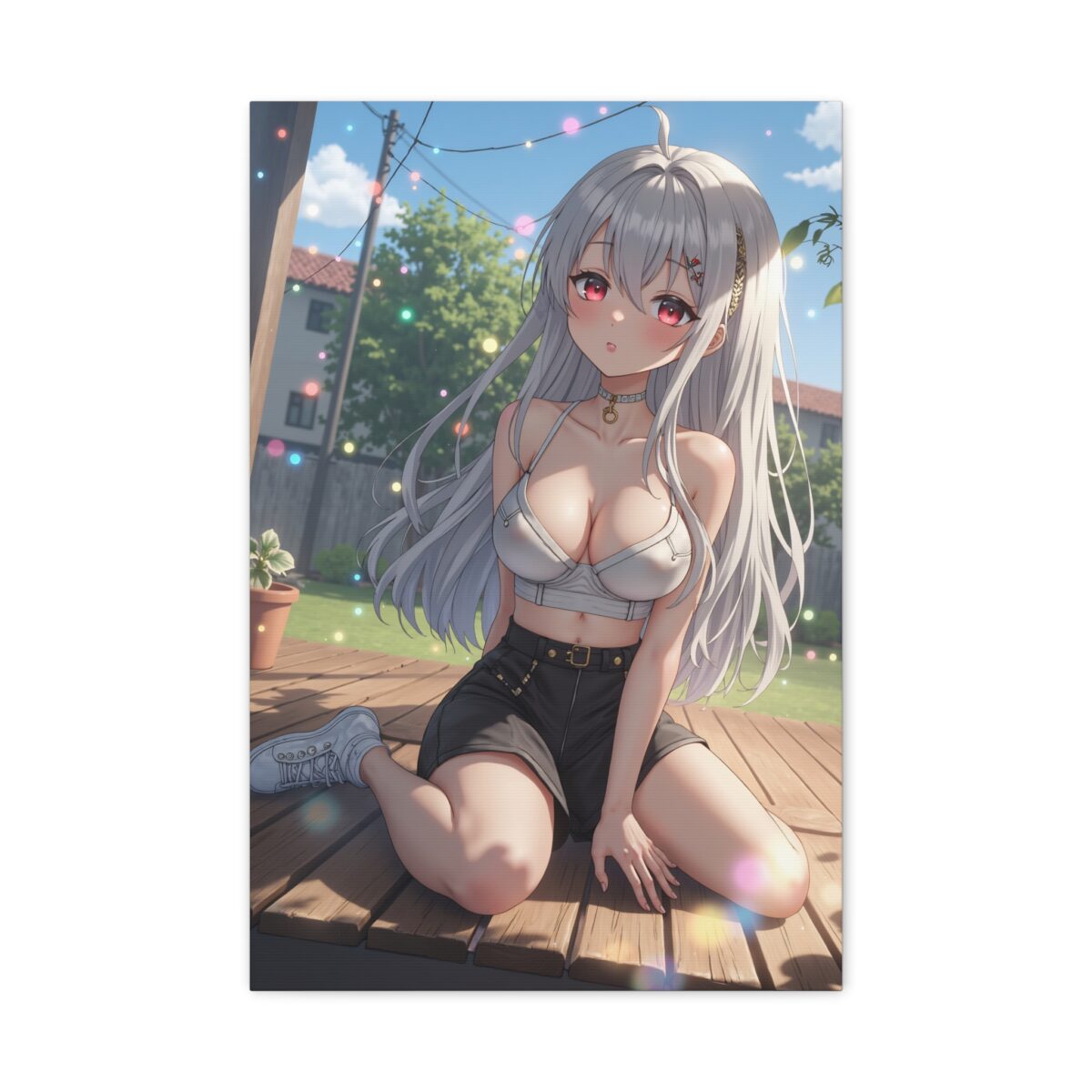 Anime Erotic Art, Waifu Sexy Girl Print Canvas, HQ - Image 6