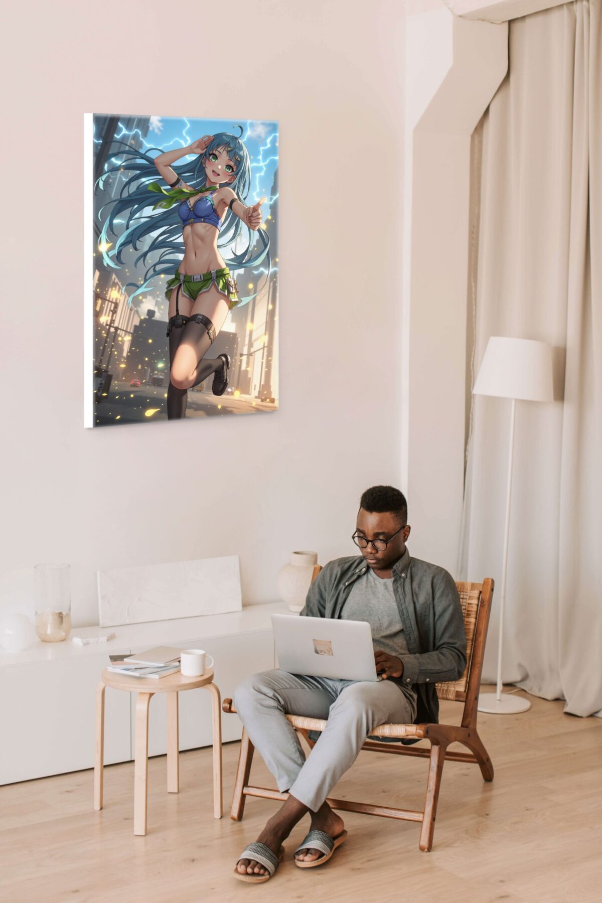 Anime Wall Art, Erotic Anime Art, Fantasy Print Canvas, HQ - Image 3