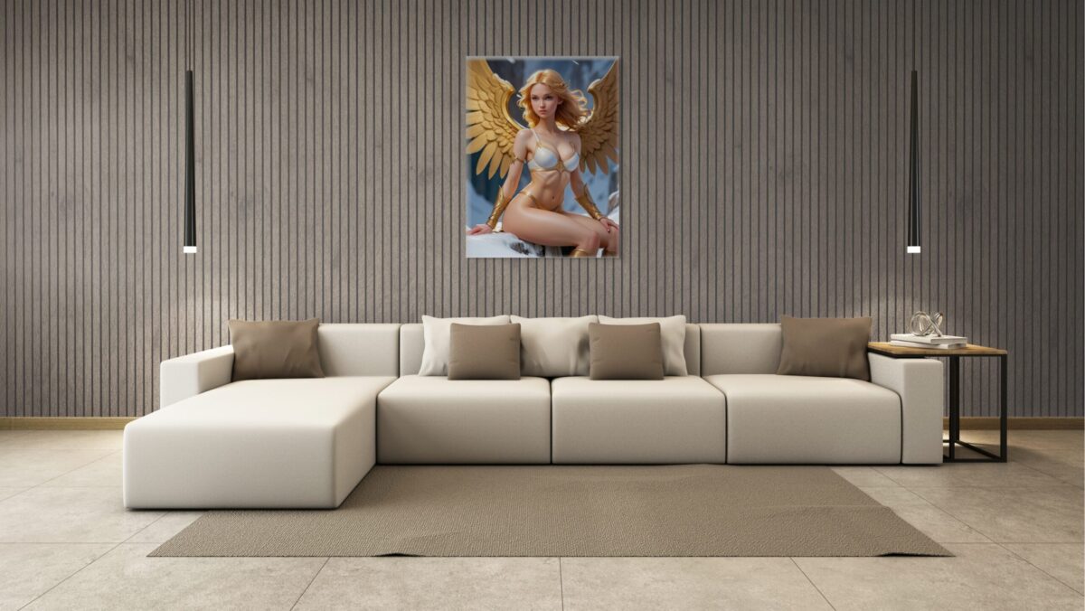 Anime Erotic Wall Art, Anime Angel Model, Fantasy Print Canvas, HQ - Image 6