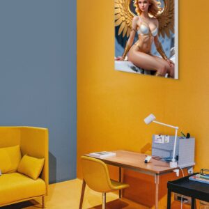 Anime Erotic Wall Art, Anime Angel Model, Fantasy Print Canvas, HQ - Image 4