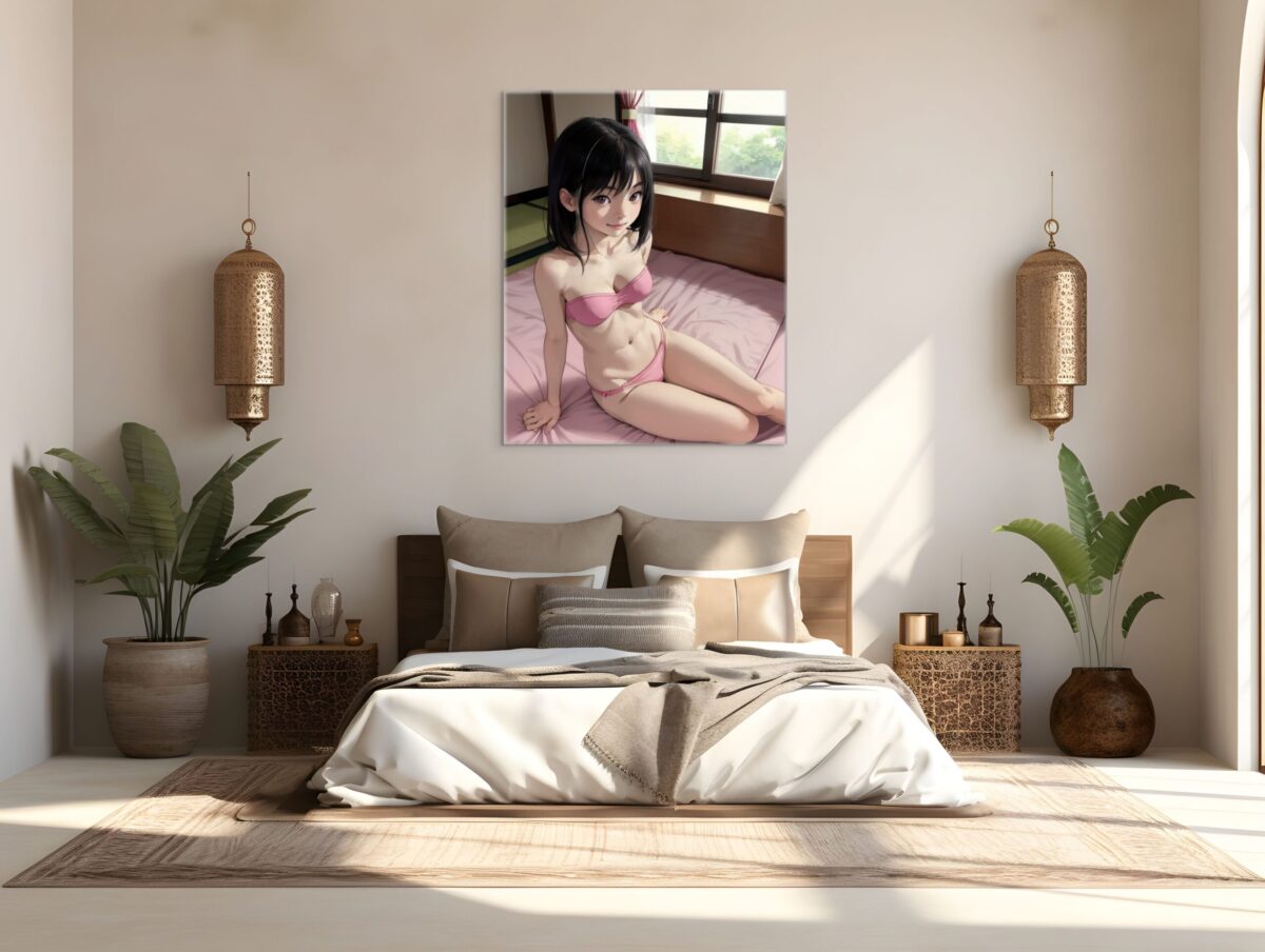 Anime Erotic Art, Japanese Inspired Print Canvas, Fantasy Wall Art, HQ - Image 1