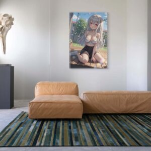 Anime Erotic Art, Waifu Sexy Girl Print Canvas, HQ - Image 2