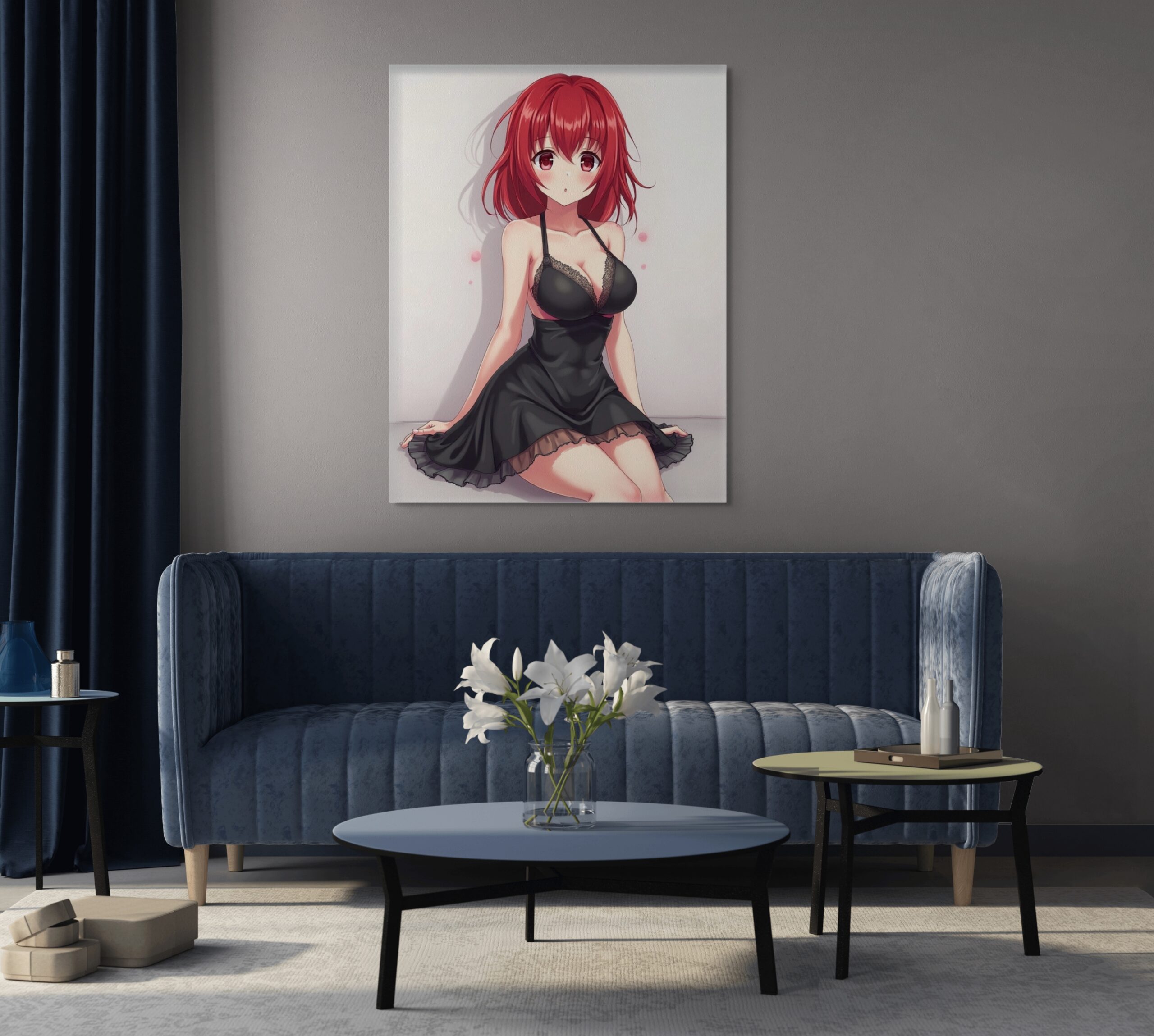 Anime Erotic Art, Waifu Print Canvas, Fantasy Wall Art, HQ - Image 2