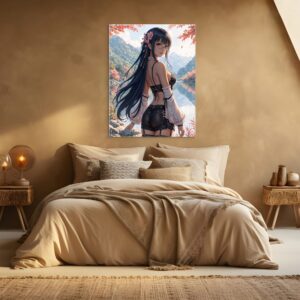 Anime Erotic Art, Japanese Inspired Print Canvas, Fantasy Gothic Art, HQ