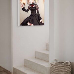 Anime Waifu Art, Anime Erotic Wall Art, Fantasy Gothic Print Canvas, HQ - Image 2