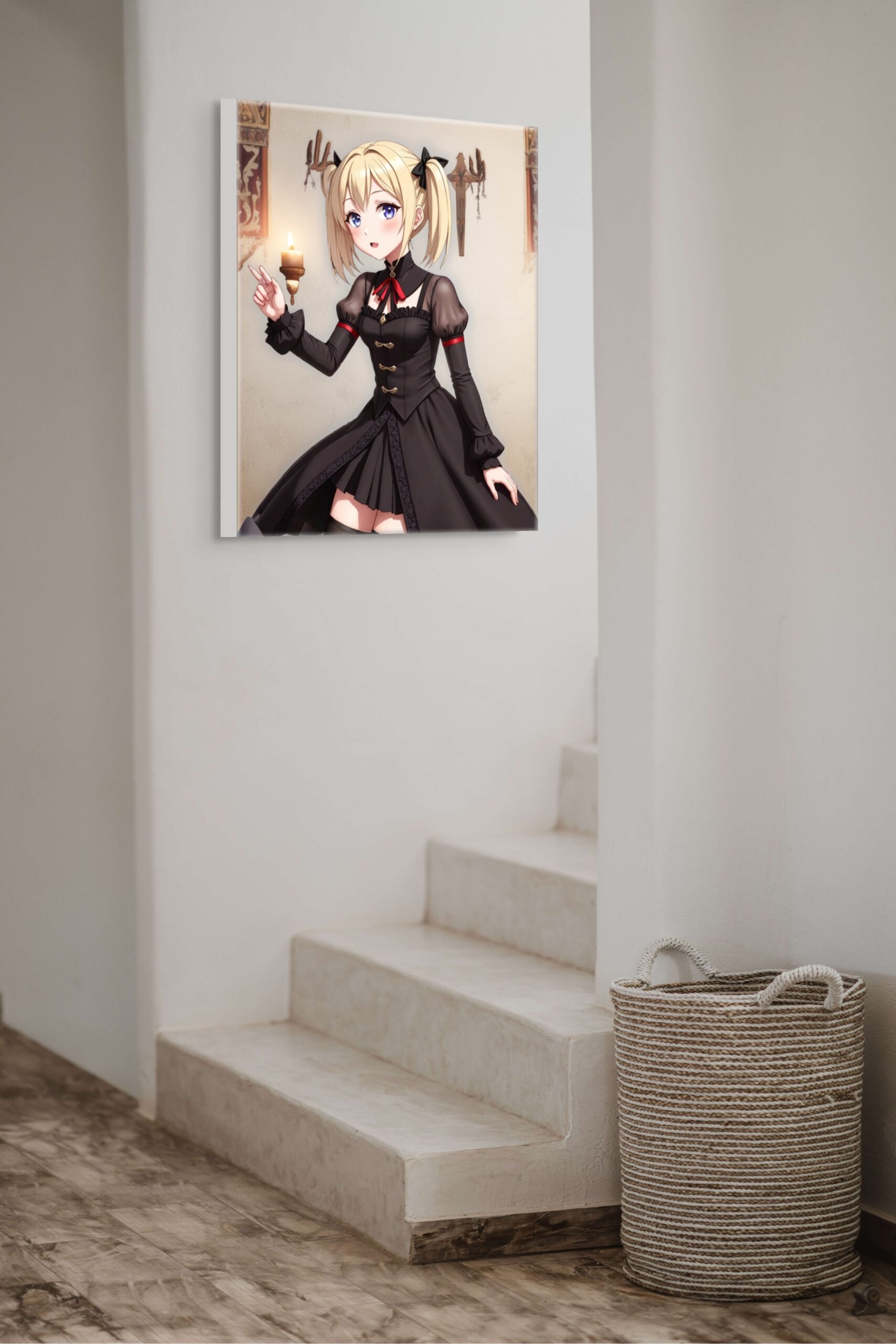 Anime Waifu Art, Anime Erotic Wall Art, Fantasy Gothic Print Canvas, HQ - Image 2