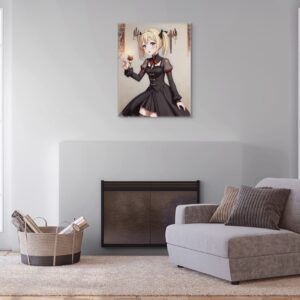 Anime Waifu Art, Anime Erotic Wall Art, Fantasy Gothic Print Canvas, HQ - Image 3