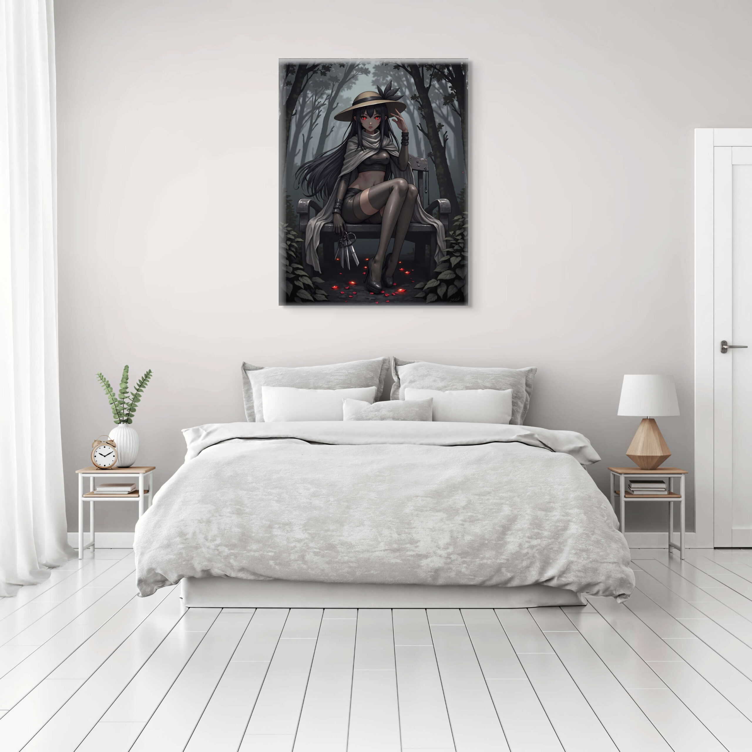 Anime Erotic Art, Dark Assassins Anime Girl, Fantasy Wall Art Print Canvas, HQ - Image 2