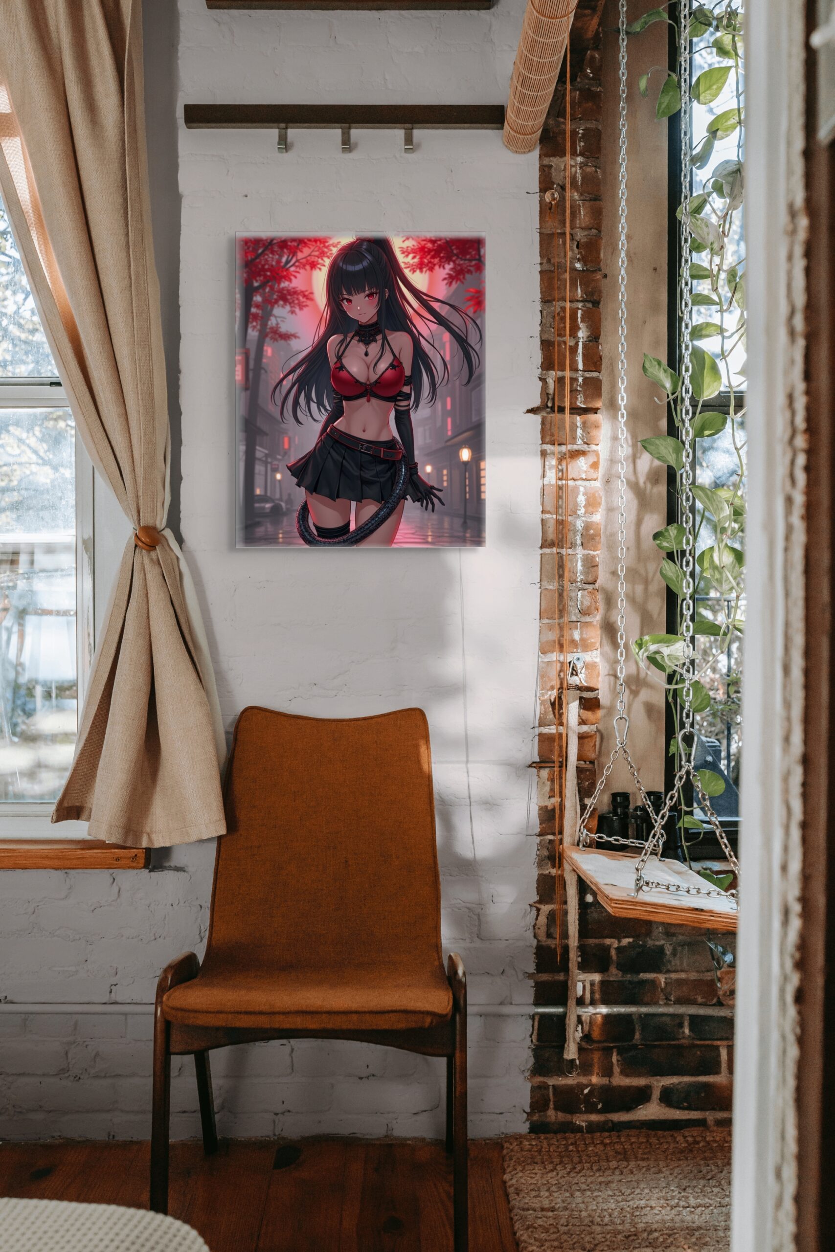 Anime Erotic Art, Dark Japanese Inspired Erotic Print Canvas, Fantasy Art, HQ - Image 3