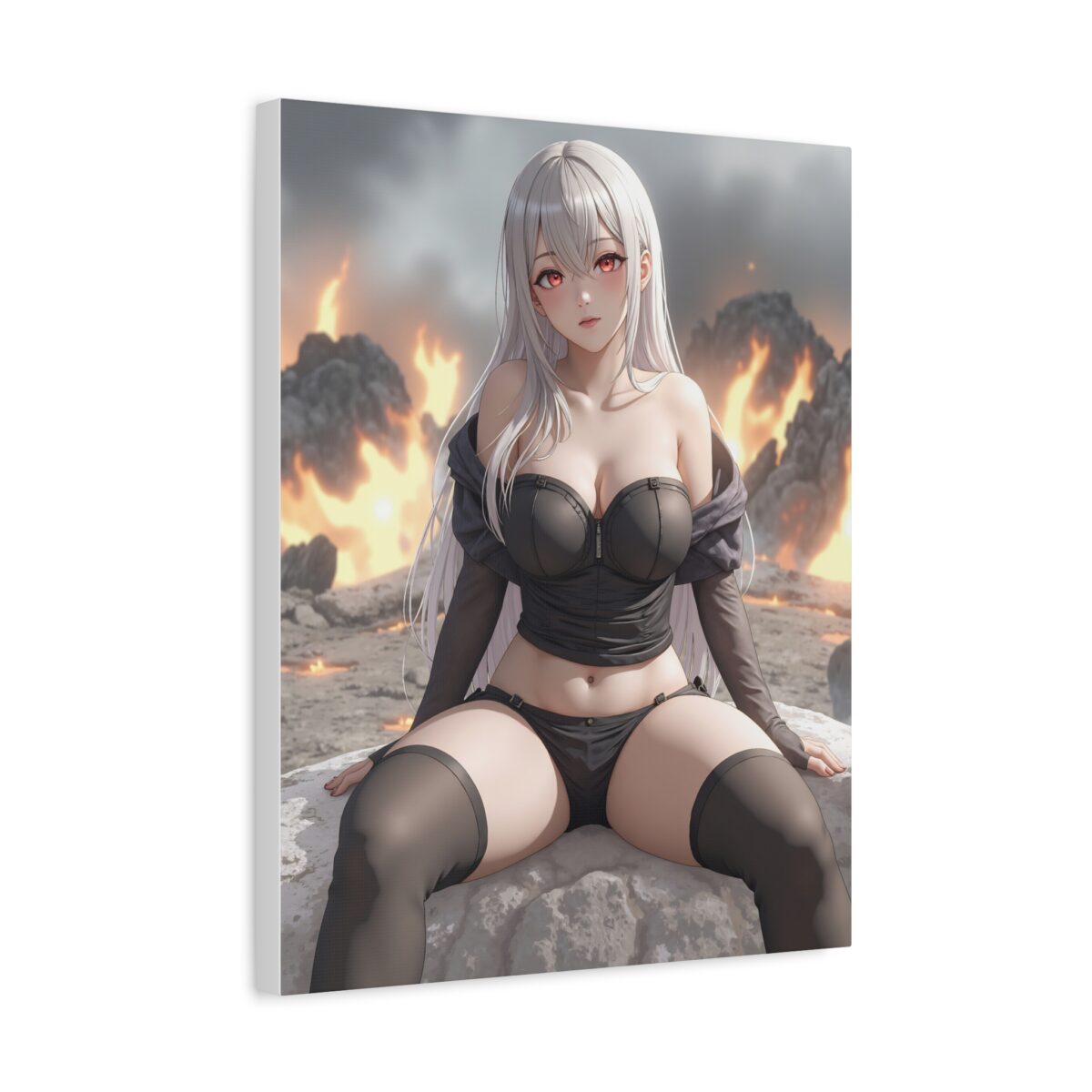 Anime Erotic Art, Waifu In Hell Print Canvas, HQ - Image 6