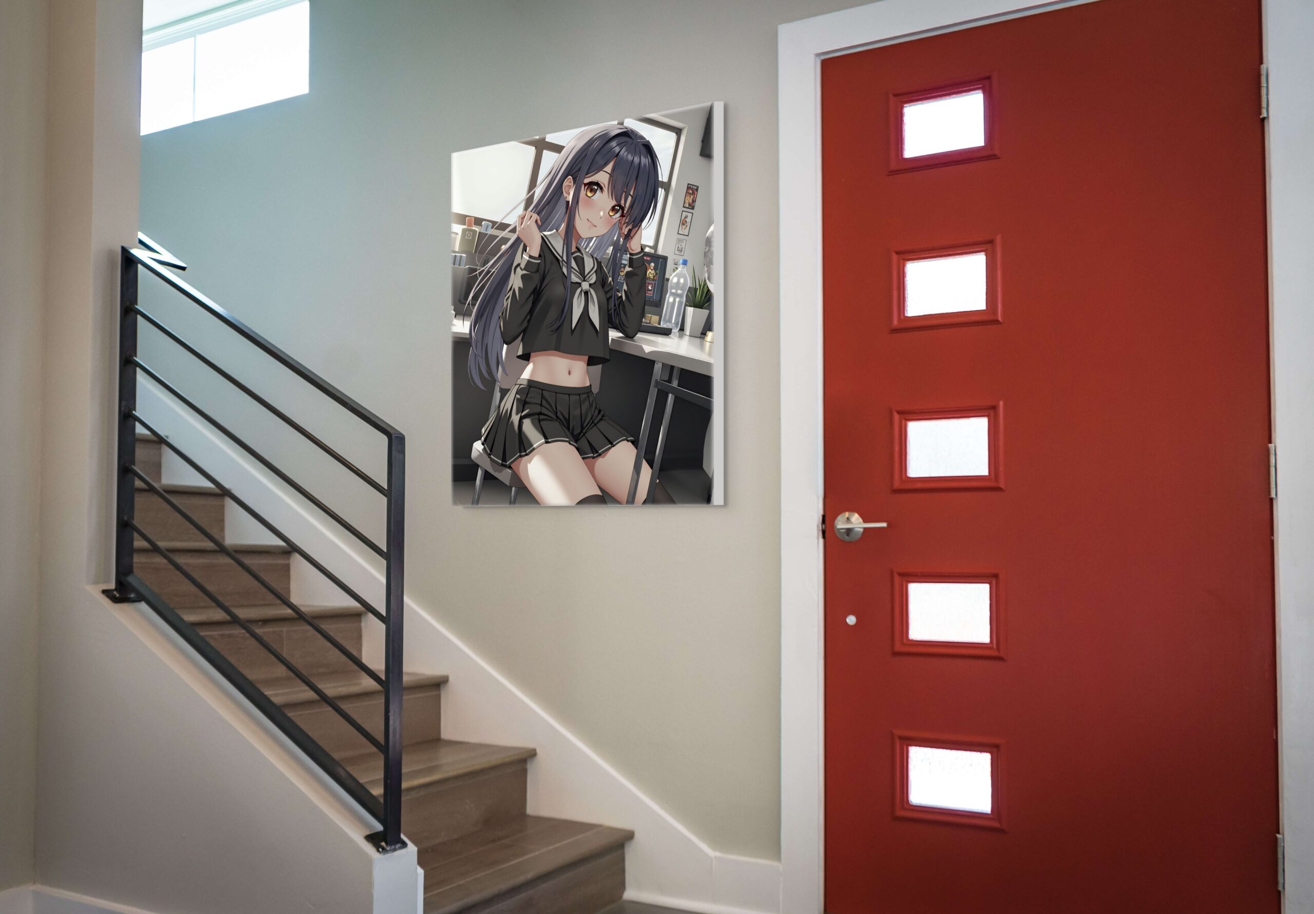 Anime Erotic Wall Art, Waifu Girl Print Canvas, Japanese Inspired Fantasy Art, HQ - Image 3
