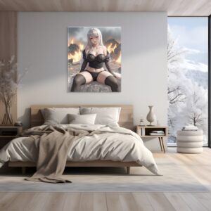 Anime Erotic Art, Waifu In Hell Print Canvas, HQ - Image 2