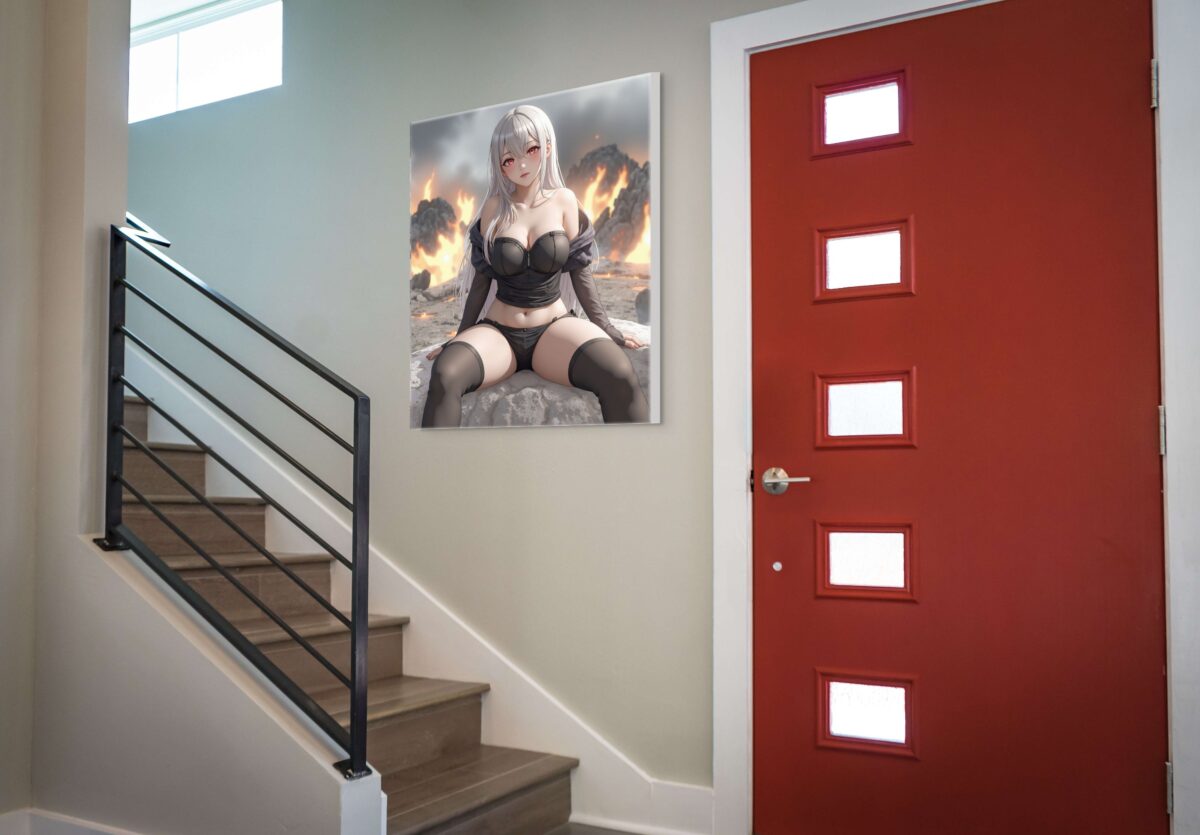 Anime Erotic Art, Waifu In Hell Print Canvas, HQ - Image 3