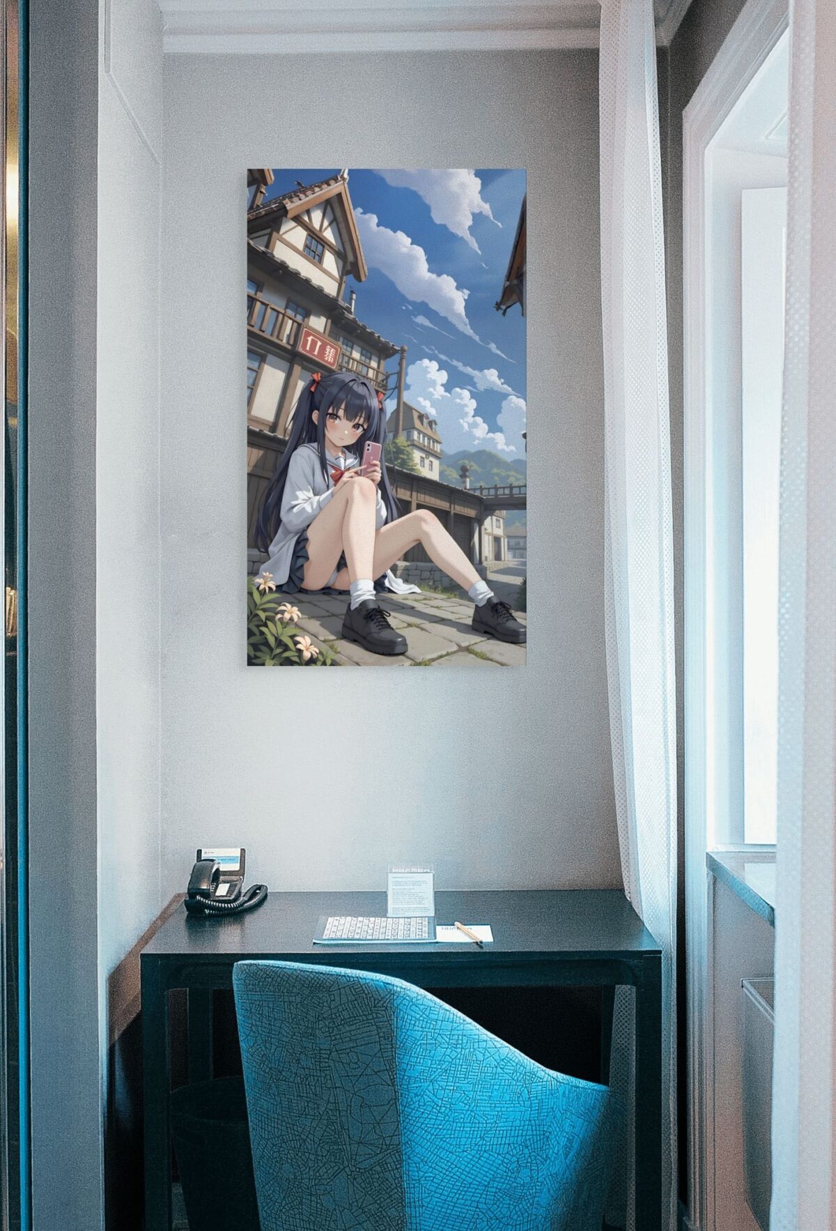 Anime Erotic Art, Japanese Inspired School Girl,  Matte Vertical Poster  | Ultra Quality Poster - Image 2