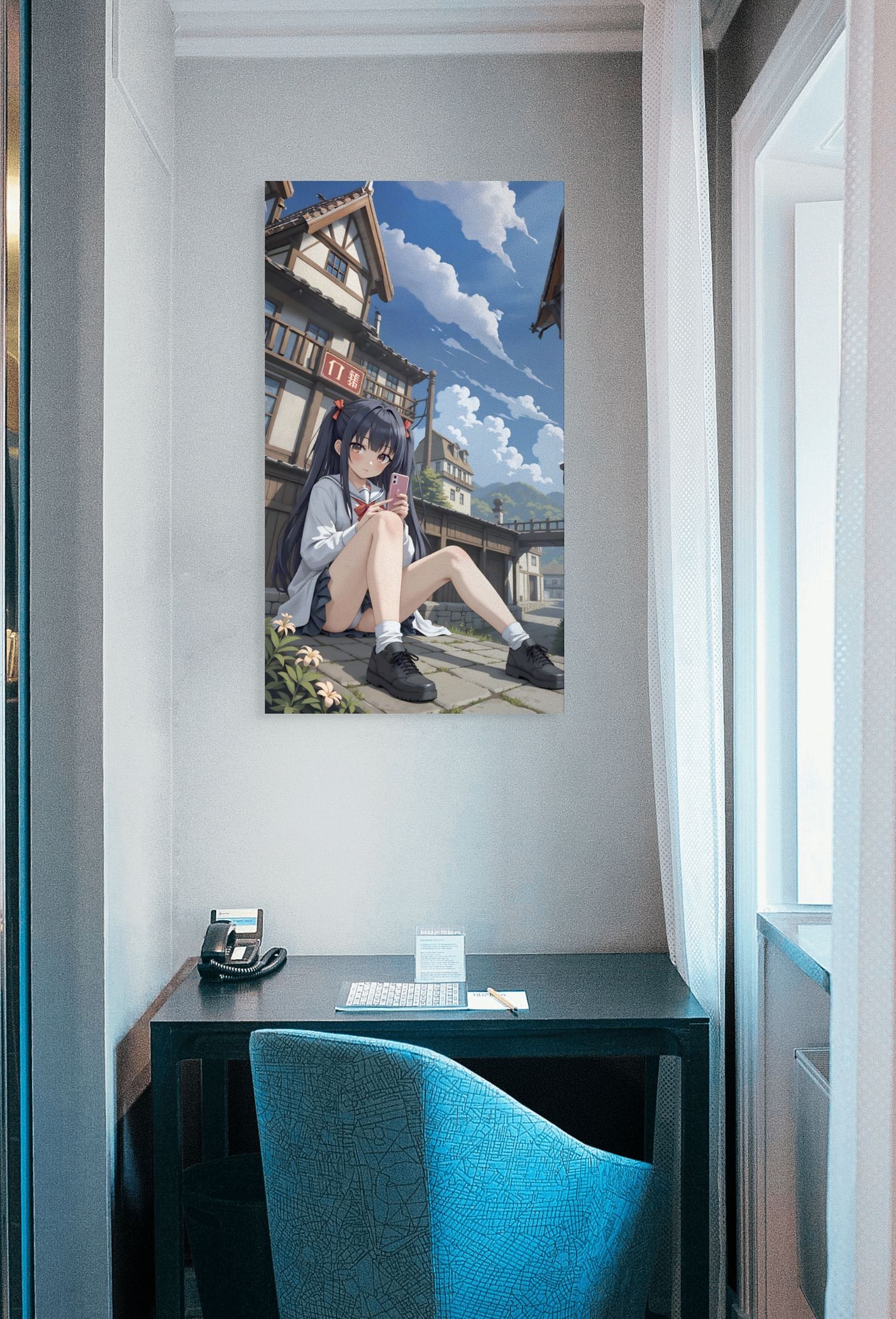Anime Erotic Art, Japanese Inspired School Girl,  Matte Vertical Poster  | Ultra Quality Poster - Image 2